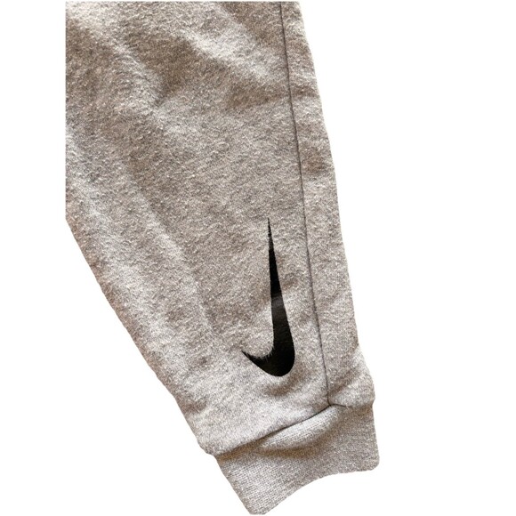 Nike Baby Jogger Pants Gray Fleece Sweatpants Black Logo Size 18 Months - Picture 2 of 4